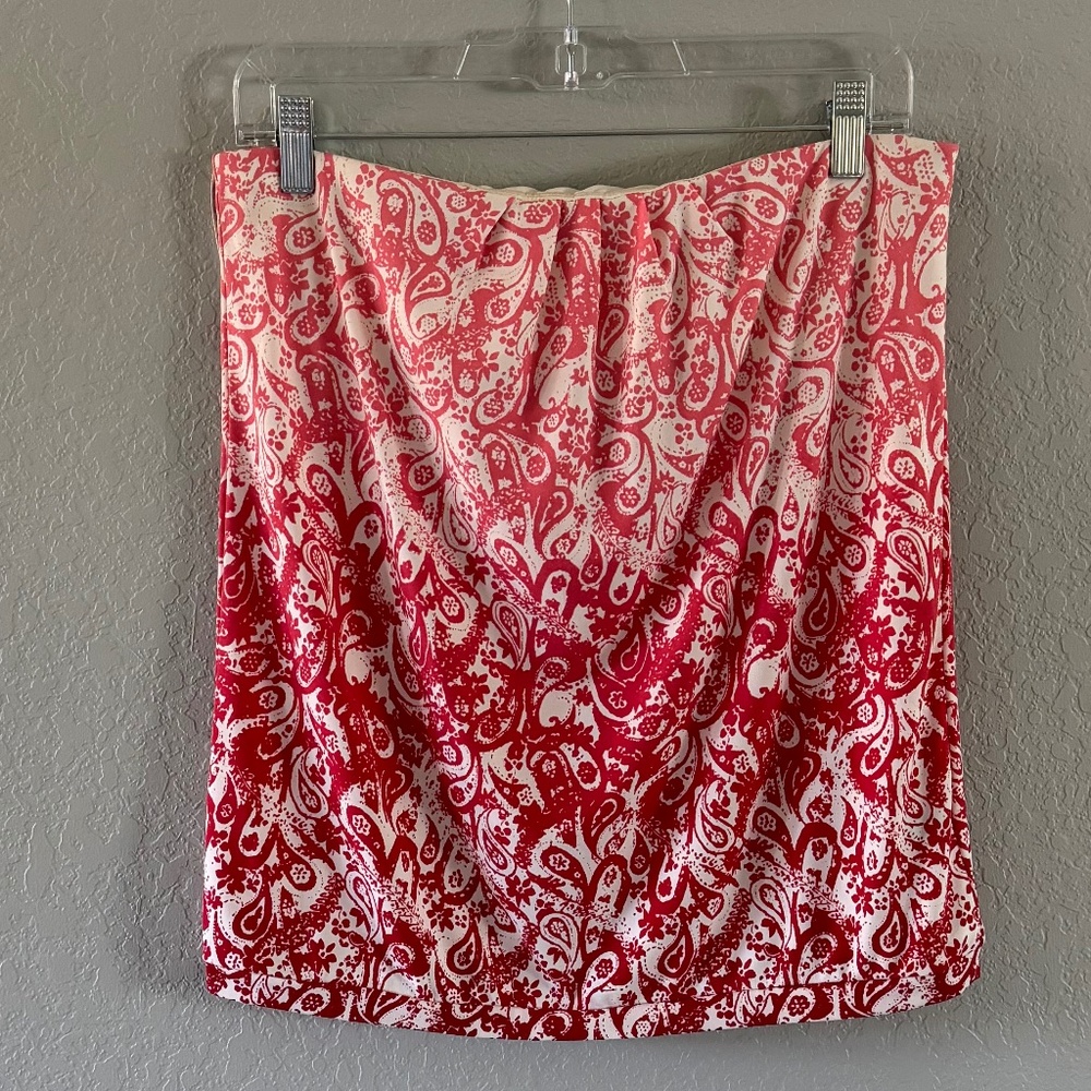 The Limited Pink White and Red Strapless Stretchy Top Size Medium